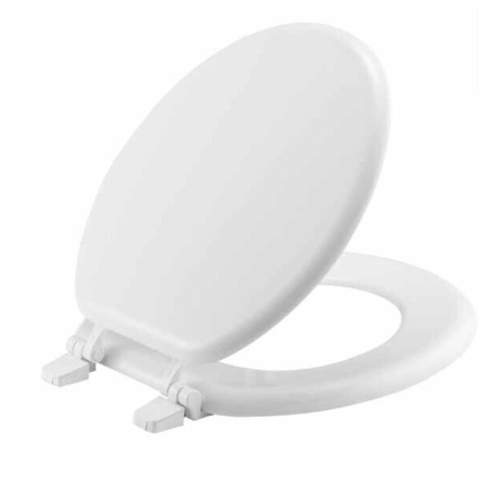 NWOT Bemis Round Enameled Wood Toilet Seat White